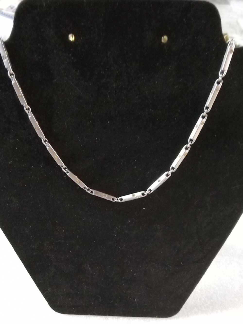 Swarovski Crystal Satin Silver Necklace #A494